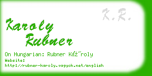 karoly rubner business card